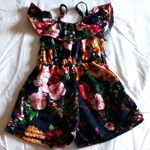 💜 Toddler girl Floral off Shoulder Romper/Jumpsuit size 1-2T